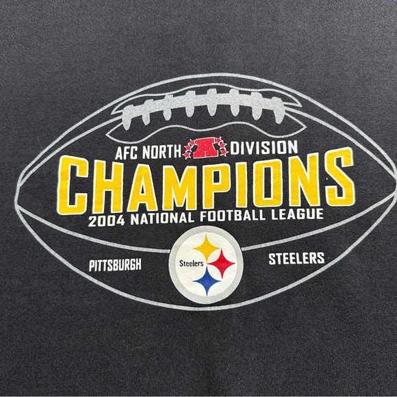 Vintage NFL Pittsburgh Steelers 2004 Black Sweatshirt Size XL - Picture 3 of 10